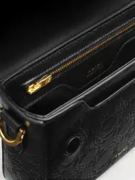 MA QUAD LEATHER CROSSBODY - Black(SILK,BLACK)