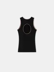 WOMEN - WOMEN'S OPEN BACK TANK - Black(VISCOSE,BLACK)