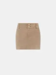 WOMEN - WOMEN'S MA QUAD SUEDE MINI SKIRT - Camel