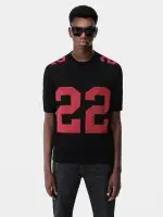 22 TEE - Black Red(EGYPTIAN COTTON,Black Red)