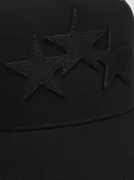 3 STAR TRUCKER HAT - BLACK BLACK(COTTON,Black/Black)