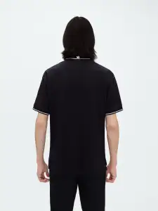 AMIRI ARTS DISTRICT PIQUE POLO - BLACK(COTTON,BLACK)