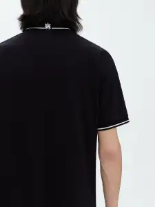 AMIRI ARTS DISTRICT PIQUE POLO - BLACK(COTTON,BLACK)