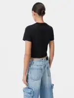 WOMEN - WOMEN'S MA EMBROIDERED BABY TEE - Black(COTTON,BLACK)