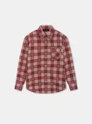WOMEN - WOMEN'S MA QUAD FLANNEL OVERSHIRT - Deep Red