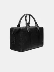 MA QUAD LEATHER DUFFLE BAG - Black(SILK,BLACK)