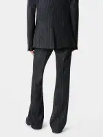 WOMEN - WOMEN'S SEQUIN PINSTRIPE KICK FLARE - Dark Grey(WOOL BLEND,Dark Grey)
