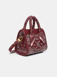 WOMEN - WOMEN'S BANDANA MICRO TRIANGLE BAG - Deep Red(SILK,Deep Red)