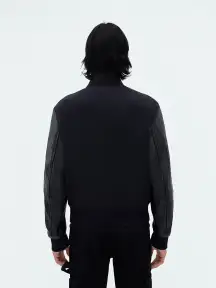 AMIRI STAGGERED VARSITY JACKET - Black(WOOL,BLACK)