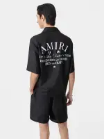 ARTS DISTRICT BOWLING SHIRT - Black(SILK,BLACK)