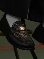 MA CHAIN LOAFER - Black(SILK,BLACK)