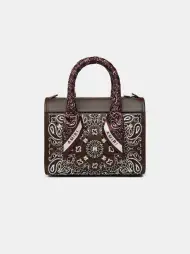 WOMEN - WOMEN'S BANDANA MICRO TRIANGLE BAG - Chocolate(SILK,Chocolate)