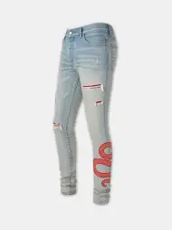 AMIRI SNAKE SKINNY JEAN - Antique Indigo(DENIM,Antique Indigo)