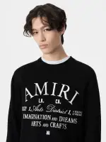 AMIRI ARTS DISTRICT CREW - Black(WOOL,BLACK)