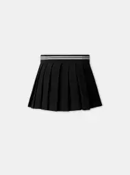 WOMEN - WOMEN'S MA QUAD PLEATED MINI SKIRT - Black(PIQUE,BLACK)
