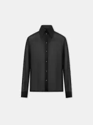 WOMEN - WOMEN'S CHIFFON LONG SLEEVE SHIRT - Black