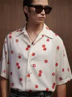 AMIRI DICE BOWLING SHIRT - Alabaster(VISCOSE,Alabaster)