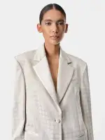 WOMEN - WOMEN'S MA QUAD OVERSIZED BLAZER - Alabaster(WOOL VISCOSE,Alabaster)