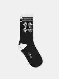 MA QUAD SOCK - Black White(COTTON POLYESTER,Black White)