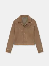 SUEDE JOHNNY JACKET - Camel