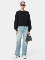WOMEN - WOMEN'S AMIRI EMBROIDERED CREW - Black(COTTON,BLACK)