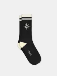 STARBURST SOCK - Black(COTTON POLYESTER,BLACK)
