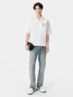 ARTS DISTRICT CAMP SHIRT - White(Poplin,White)