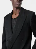 TONAL MA QUAD DOUBLE-BREASTED BLAZER - Black(WOOL VISCOSE,BLACK)