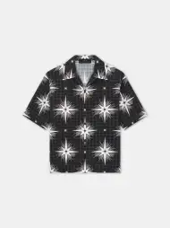 STARBURST CAMP SHIRT - Black
