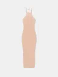 WOMEN - WOMEN'S HALTER MIDI DRESS - Blush