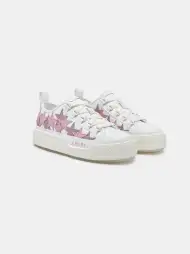 WOMEN - WOMEN'S STARS COURT LOW - WHITE/PINK(COTTON,White Pink)