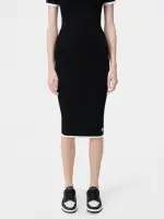WOMEN - WOMEN'S MA MIDI SKIRT - Black(VISCOSE,BLACK)