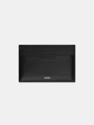 THREE STAR LEATHER CARD HOLDER - Black(SILK,BLACK)