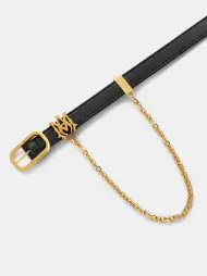MA 2CM CHAIN BELT - Black Gold(SILK,Black Gold)