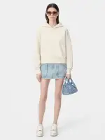 WOMEN - WOMEN'S AMIRI EMBROIDERED HOODIE - Alabaster(COTTON,Alabaster)