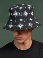 AMIRI STARBURST BUCKET HAT - Black(SILK,BLACK)