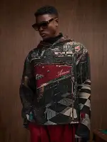 TAPESTRY HOODIE - Black(COTTON,BLACK)