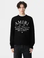 AMIRI ARTS DISTRICT CREW - Black(WOOL,BLACK)