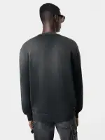 AMIRI THEATERS VINTAGE CREW - Black(COTTON TERRY,BLACK)