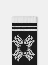 MA QUAD SOCK - Black White(COTTON POLYESTER,Black White)