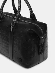 MA QUAD LEATHER DUFFLE BAG - Black(SILK,BLACK)
