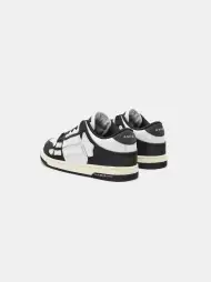 KIDS - KIDS' SKEL-TOP LOW - BLACK WHITE(LEATHER,Black/White)