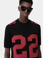 22 TEE - Black Red(EGYPTIAN COTTON,Black Red)