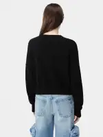WOMEN - WOMEN'S AMIRI ARTS DISTRICT CREW - Black(COTTON JERSEY,BLACK)
