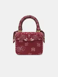 WOMEN - WOMEN'S DENIM BANDANA MICRO MA BAG - Deep Red(COTTON POLYESTER,Deep Red)