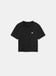 WOMEN - WOMEN'S MA EMBROIDERED BABY TEE - Black