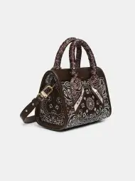WOMEN - WOMEN'S BANDANA MICRO TRIANGLE BAG - Chocolate(SILK,Chocolate)