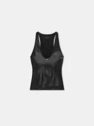 WOMEN - WOMEN'S MA LEATHER RACER BACK TANK - Black