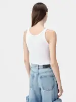 WOMEN - WOMEN'S MA EMBROIDERED RIBBED TANK - White(COTTON,White)