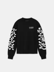BONES STACKED LONG SLEEVE TEE - Black